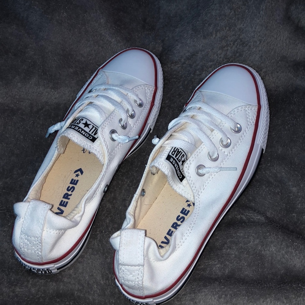 only worn once white converse